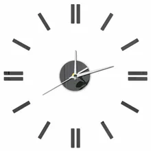 Acrylic DIY Wall Clocks Modern Design Decorative Digital Clock for Living Room Home Decor Self-adhesive Mirror Sticker