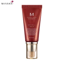 Корейская косметика Missha M идеальный BB крем#21(светильник бежевый) основа для макияжа BB кремы-50 мл