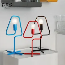 DRS цветная креативная настольная лампа для гостиной, простая индивидуальная Скандинавская современная, для учебы, настольная лампа, прикроватный светильник для спальни