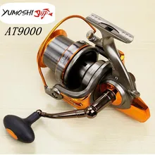 YUMOSHI полностью Металлическая Рыболовная катушка AT9000 океанская Лодка Рыболовная алюминиевая+ нержавеющая сталь 4,6: 1 спиннинговая катушка 13+ 1BB