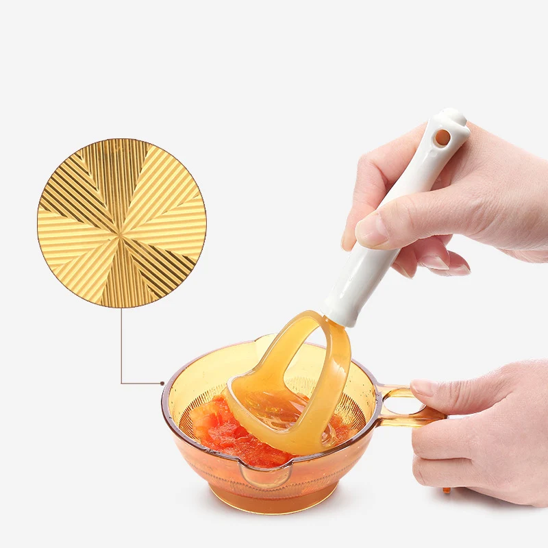 Baby Fruit Grind Bowl Toddler BPA Free Handmade Feeding Food Mill Infant Supplement Manual Processor Container Spoon Tool MY0018 (8)
