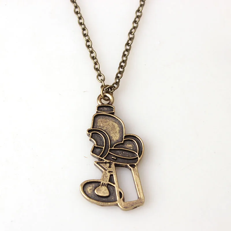 RDW Jewelry Alloy Necklace Bronze Color Barber Chair Pendant Necklace