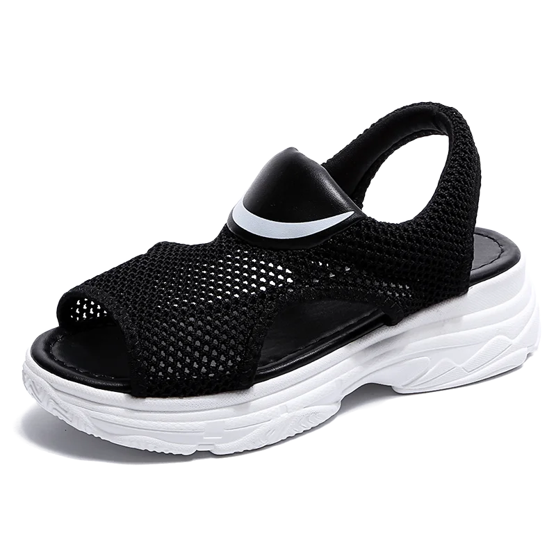 Summer Chunky Sandals Breathable Comfort Ladies Walking Shoes White Black Women Sandals for New Platform Sandals Shoes Zapatos Summer Chunky Sandals Breathable Comfort Ladies Walking Shoes White Black Women Sandals for New Platform Sandals Shoes Zapatos