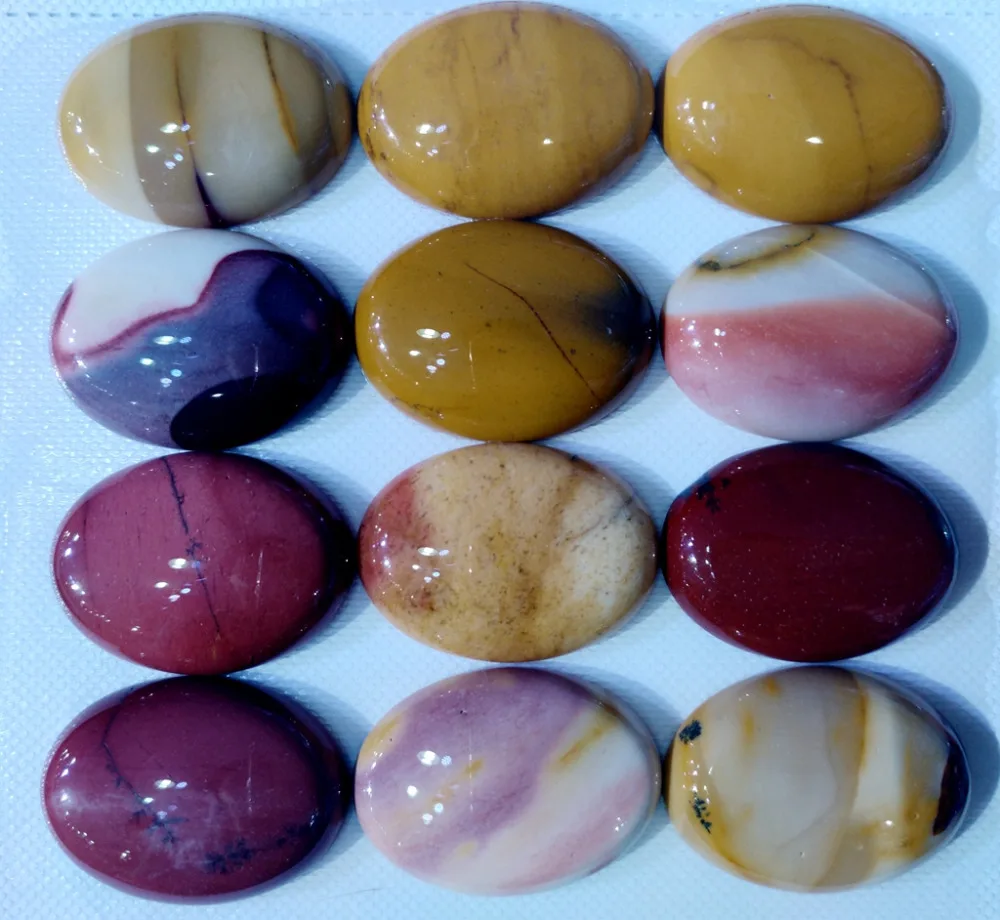 Natural Mookaite Gem stone Cabochon Bead 22x30mm Oval gem stone Cabochon Jewelry pendant ring face 12piece/lot