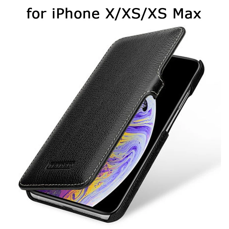 Luxury Brand Flip Cases For Iphone Xs Max Case Genuine Leather Phone