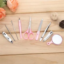 Случайный цвет уход за ногтями 9 шт. резак кутикулы клипер Набор для маникюра и педикюра Набор Apple подарок