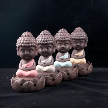 

Buddha statue incense cones ceramic incense burner stove disc burner sandalwood incense coil Buddha ornaments home