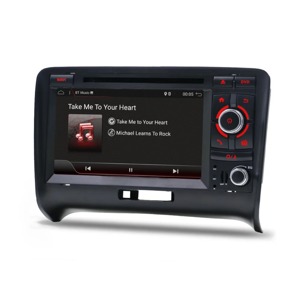 Best Bosion Octa 8 core Android 9.0 2 DIN Car DVD GPS For Audi TT MK2 8J 2006 2007 2008 2009 2010 2011 2012 multimedia player radio 1