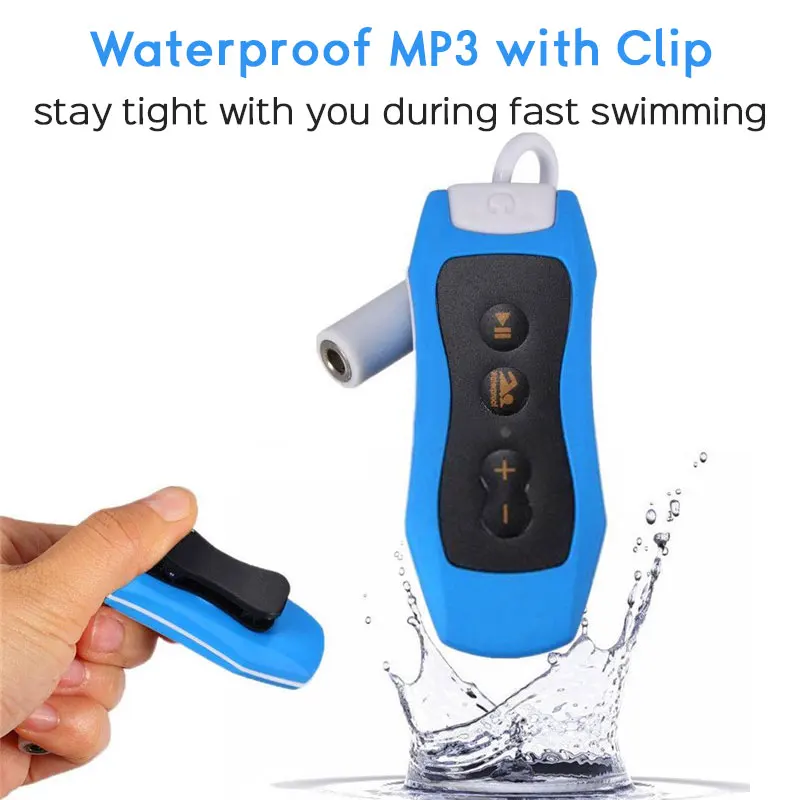 MP3 Player 4GB IPX8 Waterproof Swimming MP3 For Summer Diving Outdoor Sport FM Radio Music Player W