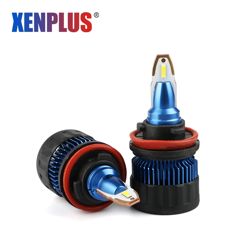 Xenplus 1 шт. новые фар H1 H4 H11 H7 H3 H27 880 9005 9006 супер мини-Светодиодная лампа H13 9004 9007 6000LM 6000 K 12В противотуманный фонарь 30 w