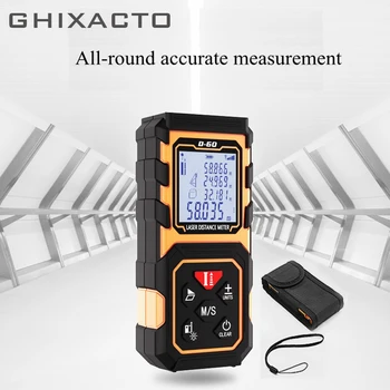

GHIXACTO Laser Rangefinder Laser Level Measuring Device Digital Laser Distance Meter Laser Roulette 60m Trena Tape Measure Tools