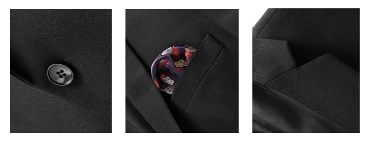 Люксовые бренды мужская одежда 2018 черный свадебные костюмы для мужчин комплект из 3 предметов модная брошь съемный мужские костюмы с