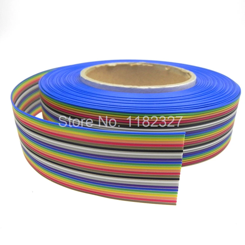 Time-limited Rushed 1.0mm Spacing Pitch 26 Way 26p Flat Color Rainbow Ribbon Cable Wiring Wire For Pcb Diy 6