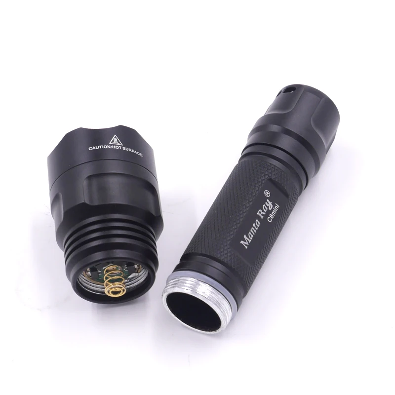 Светодиодный фонарь manta ray C8mini cree XP-L HI V3-1A 6500k для самозащиты, походный светильник для велосипеда