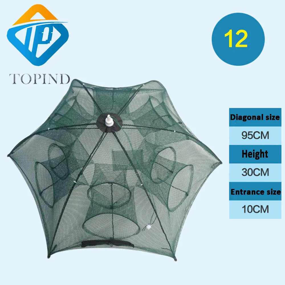 6 Sides 12 Holes Folden Fishing Net