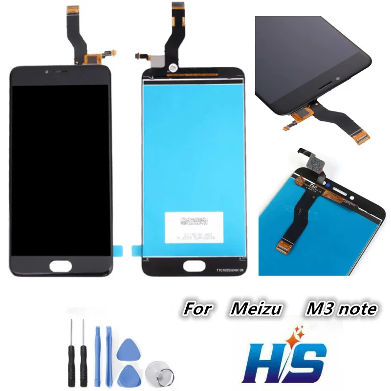 

[H.X.S] For Meizu M3 Note L681H M681H LCD Display+Touch Screen Digitizer Assembly Black White With Protector Glass Tools