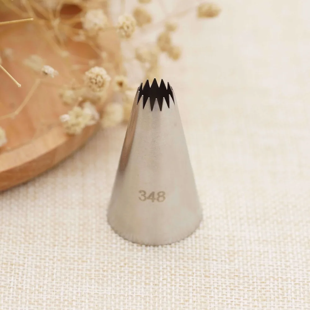 

#348 Piping Nozzle Cream Decorating Open Star Tip Pastry Tips Fondant Cake Decorating Sugarcraft Tool Baking & Pastry Tools