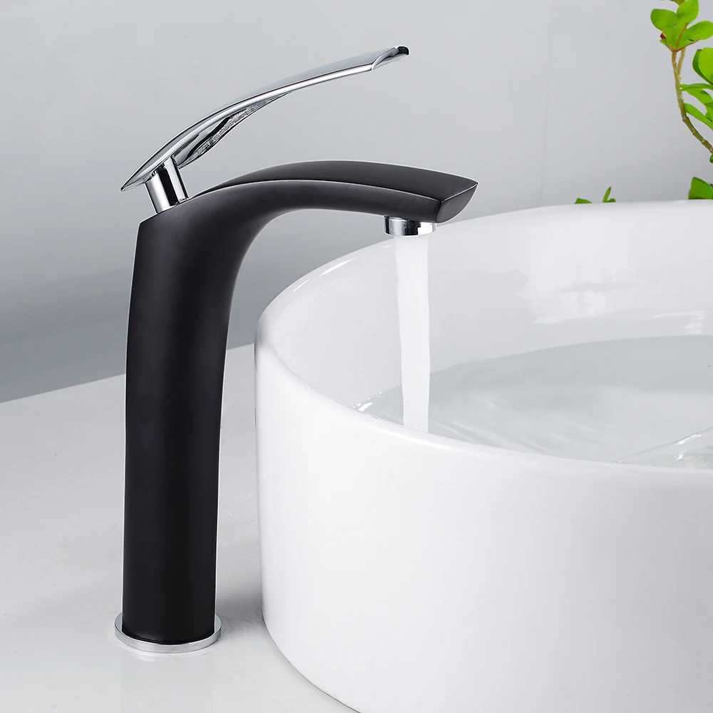 

Basin Faucet Single Holder Single Hole Mounted Sink Taps Cold and Hot Mixer for Bathroom Basin Tap