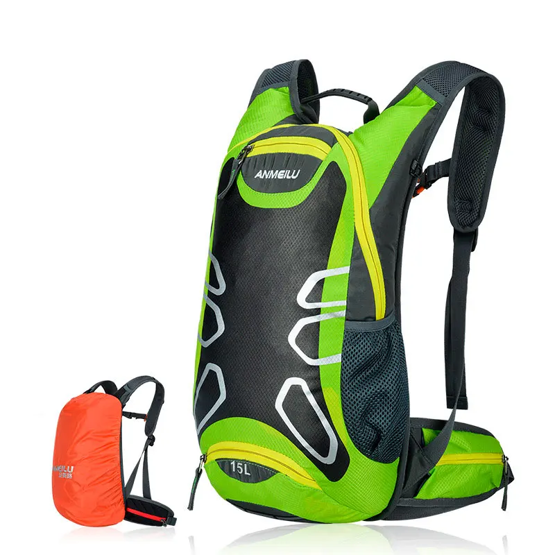 15L Outdoor Sports Waterproof Backpack Shoulder With Rain Bag Cycling Bike Backpack Mountain Bicycle Travel Hiking