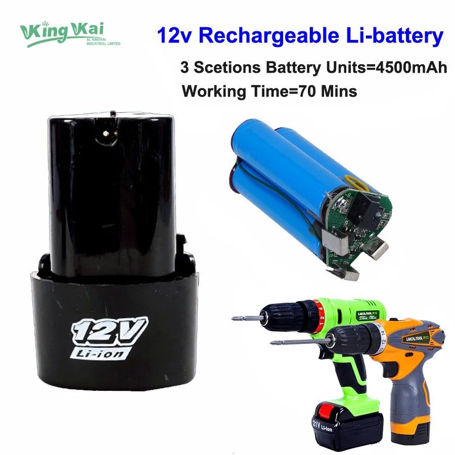 12V 16.8V 21V Cordless Rechargeable Lithium Battery For Electric Drill
