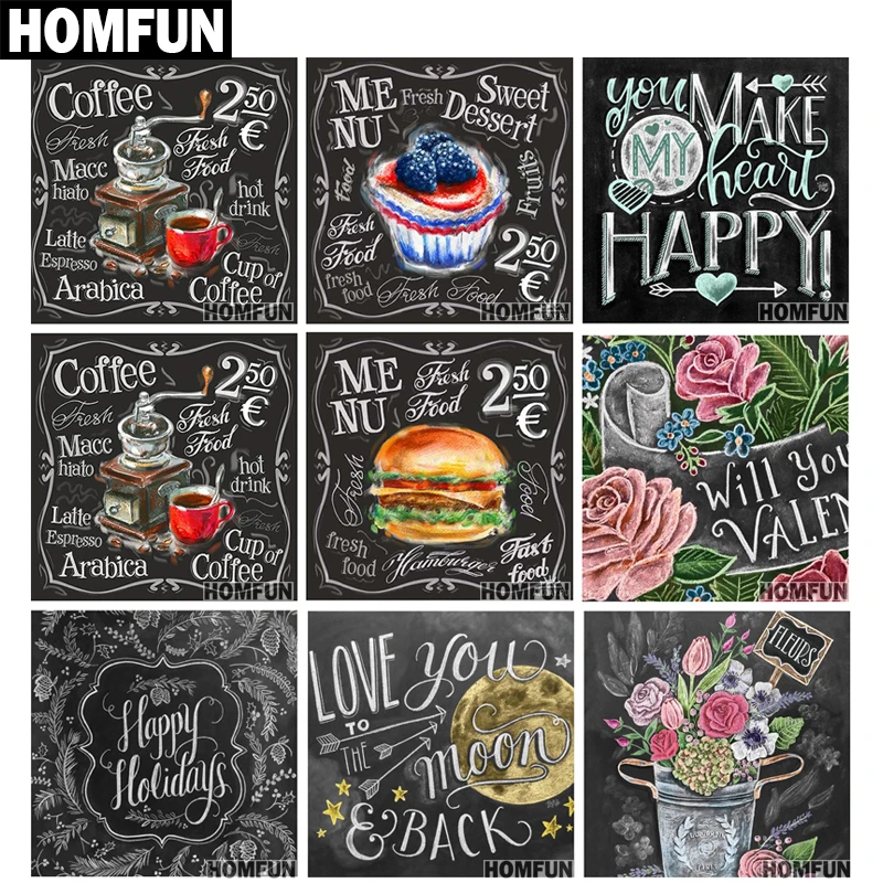 

HOMFUN Full Square/Round Drill 5D DIY Diamond Painting "Cartoon hand painted" 3D Embroidery Cross Stitch 5D Home Decor Gift