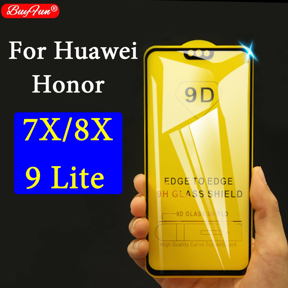 Защитное стекло для Honor 9 Lite 8x 7x закаленное Huawei hone hono Honor9 Honor7x 9lite X7 X8 Защитная
