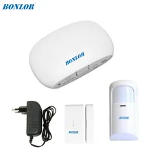 BONLOR WIFI Home Security Alarm System DIY KIT IOS/Android Smartphone App  PIR Main Panel Door/window Sensor Burglar Alarm