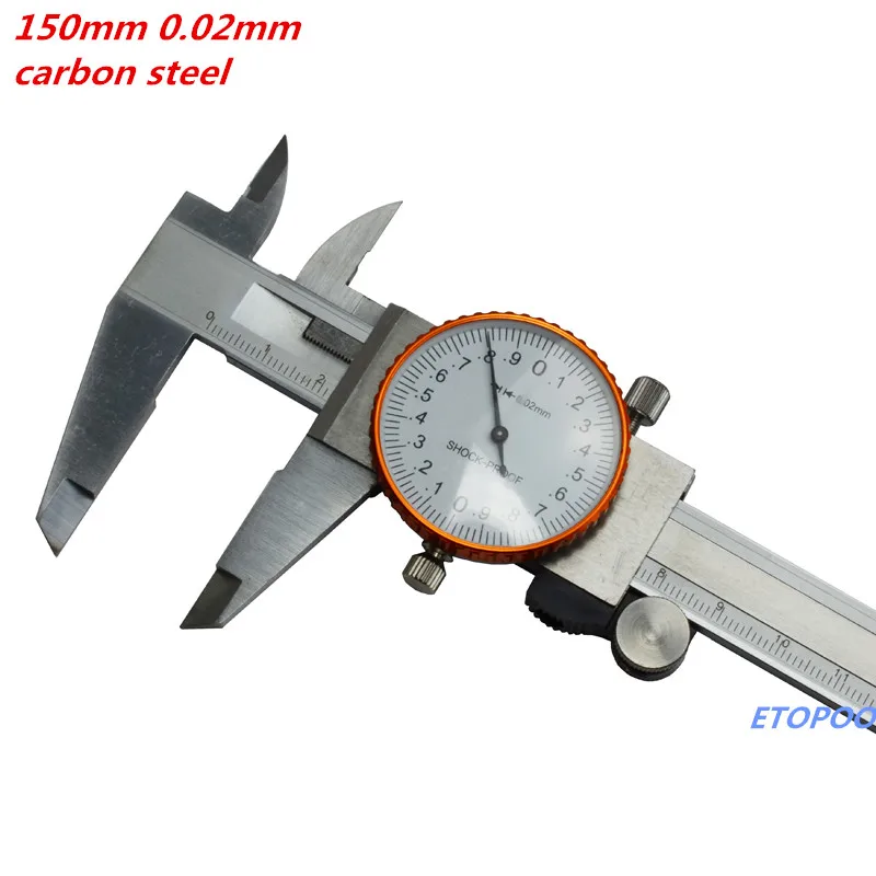 Dial Caliper 6" Micrometer Pro Precision Measurement Tools SAE 0.001 Shock Proof 