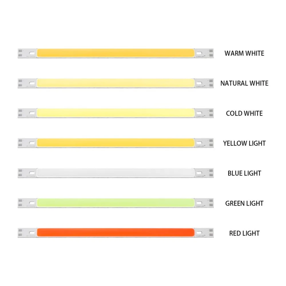 12V-14V 10W LED Light Strip 200*10mm Module Seven Lighting Colors Optional COB Lamp Bar DIY Kit | Освещение