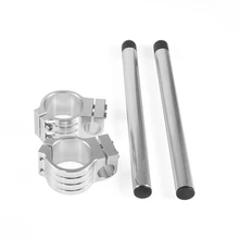 50 мм Универсальный зажим на бар зажим руля-Ons серебряный зажим на зажим Вилка Ручка Бар аксессуары для мотоциклов