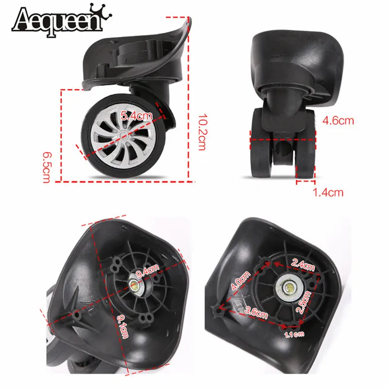 Buy 1 Pair 360 Degree Luggage Wheels Rubber