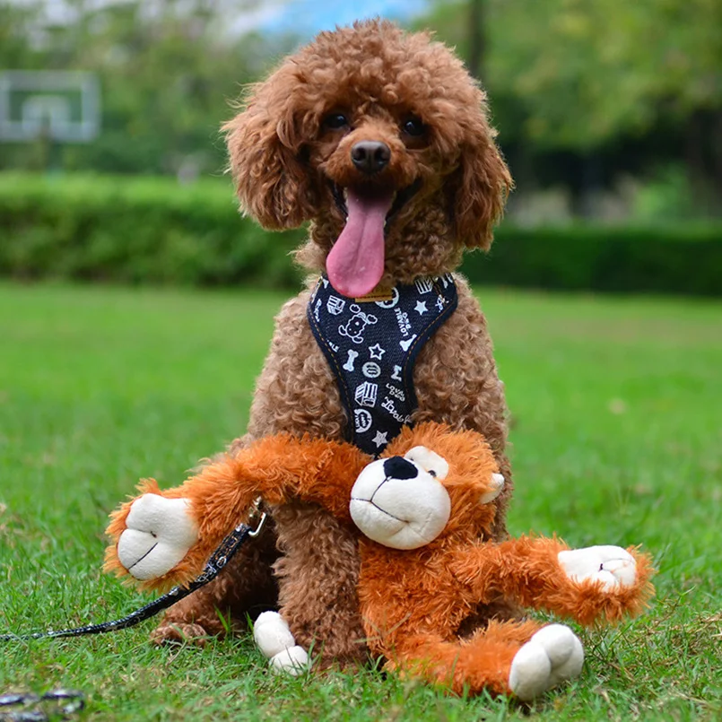 Pet Dog Chew Toys Squeaker Monkey Plush Cut Cow Lion Stuffed Dog Squeaking Toy Funny Pet Toys