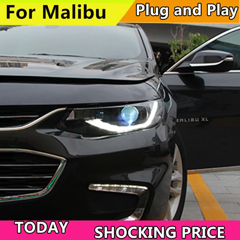 Автомобильный головной светильник для фары Chevrolet Malibu XL светодиодный 2017 2018 DRL H7