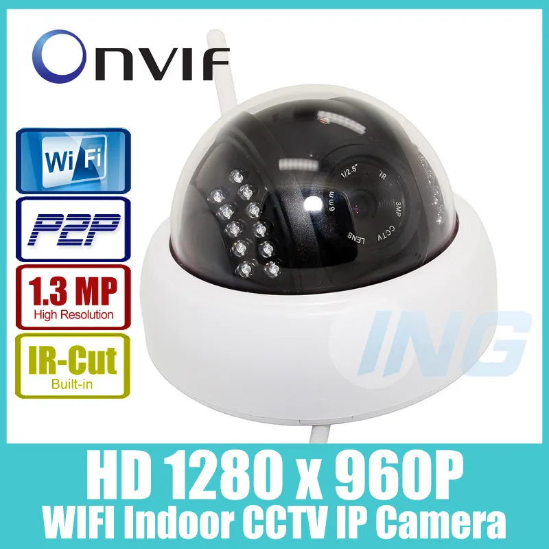 WIFI 1280 x 960P 1.3MP Dome IP Camera 22LED IR Night Vision Indoor Security Camera ONVIF P2P CCTV IP Cam with IR-Cut