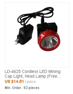 LD-4625 Беспроводные светодиодный головной убор шахтера света, Глава лампы