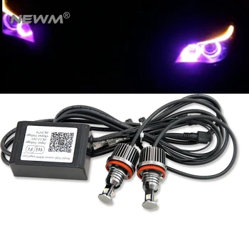 

Hot Sale 2X 36W 72W wifi control RGB color change LED Angel Eyes Halo Rings for BMW E92 X5 X6 Z4 H8 Led Canbus LED Bulb