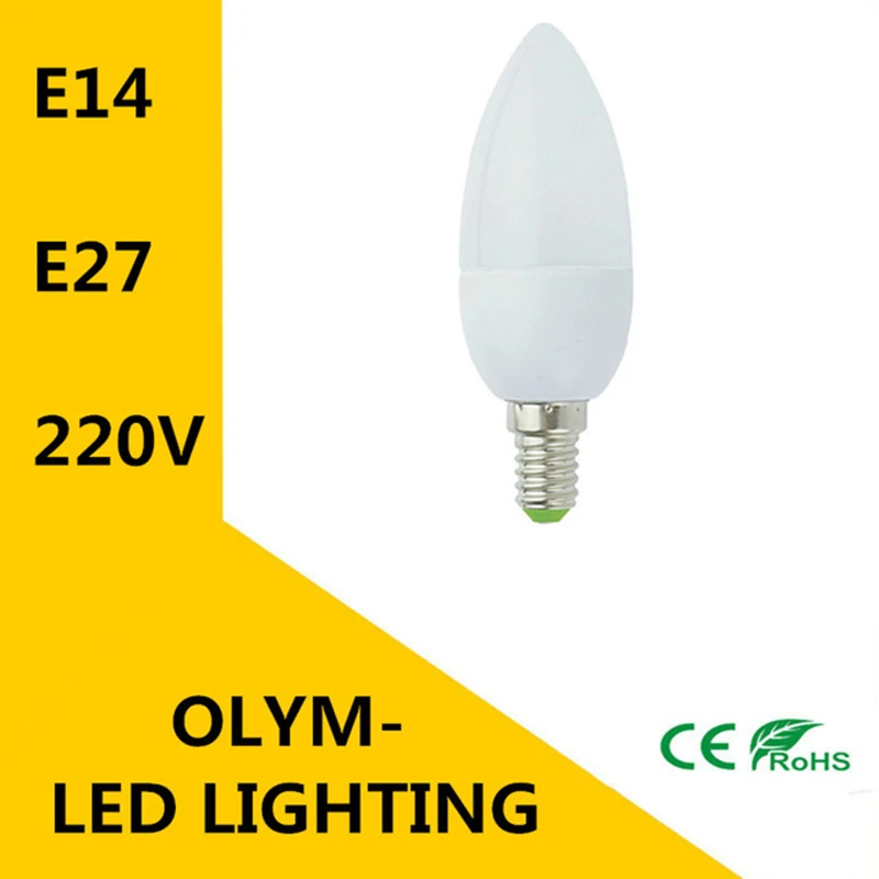 1X5 W 7 W светодиодная лампа свечи E14 E27 220 V экономить энергию прожектор теплый/холодный белый chandlier кристалл лампы ампулы Bombillas домашний свет