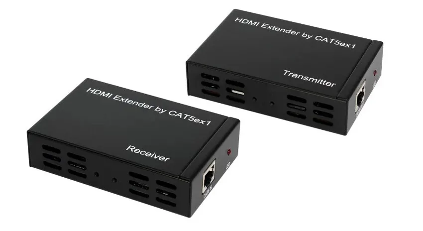 HDMI удлинитель адаптер через один Cat5/Cat6 Кабельный разъем до 100 м TCP/IP с ИК-пультом дистанционного управления Поддержка HDTV 1080P