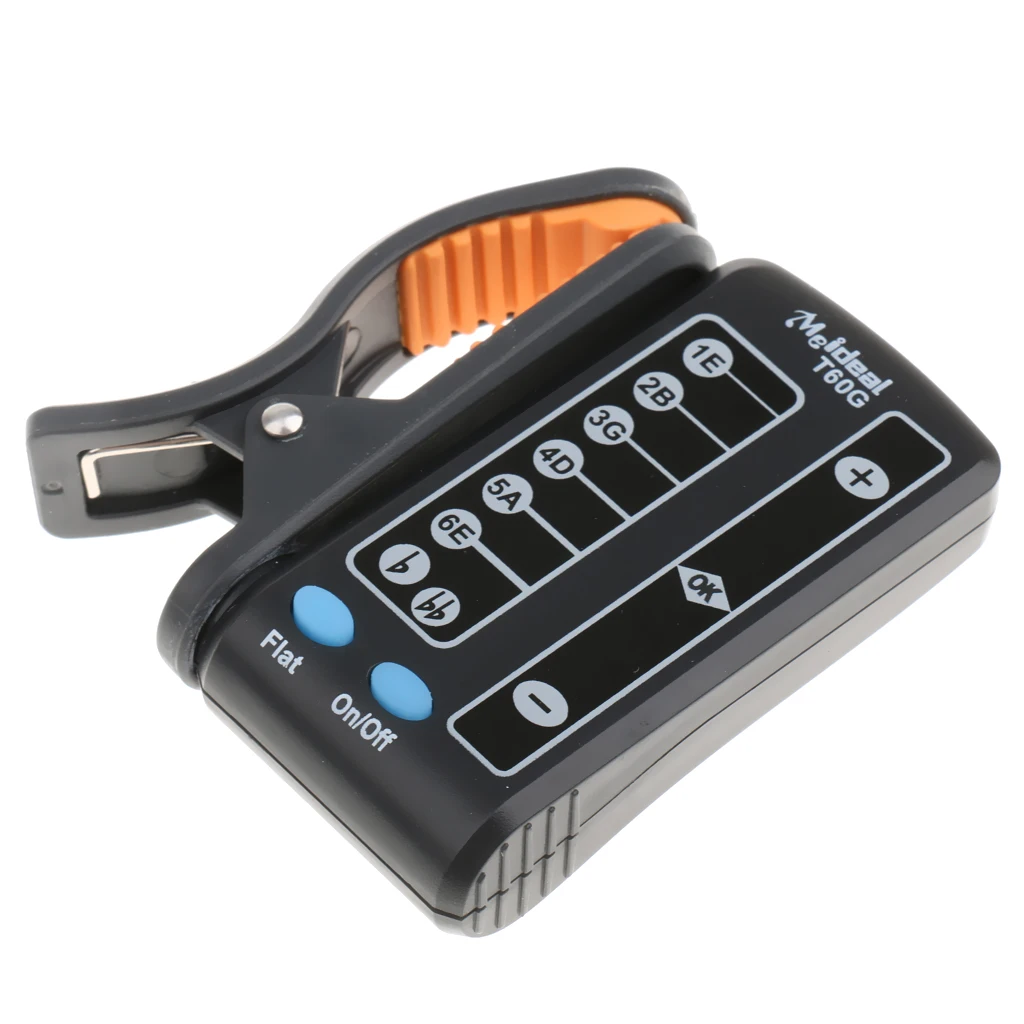 Simple Practical Auto-Off LED Guitar Tuner for Acoustic Electric Guitar T60G Clip On Guitar Tuner  Guitar Accessory