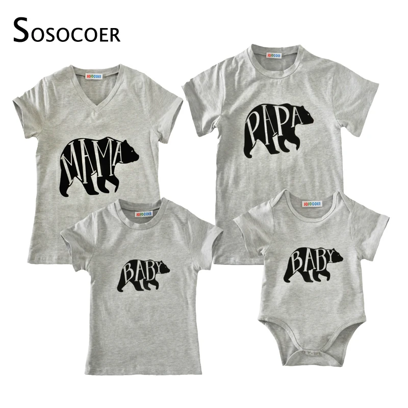 SOSOCOER/Одинаковая одежда для всей семьи футболка мамы дочки папы и ребенка