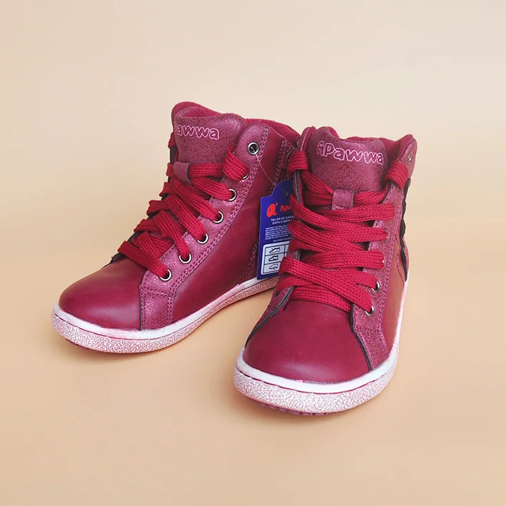 Новинка; Милые осенние кроссовки с цветами; 1 пара; модная детская обувь; детская обувь для девочек из искусственной кожи; внутренняя отделка 15,6-19,5 см - Цвет: Красный