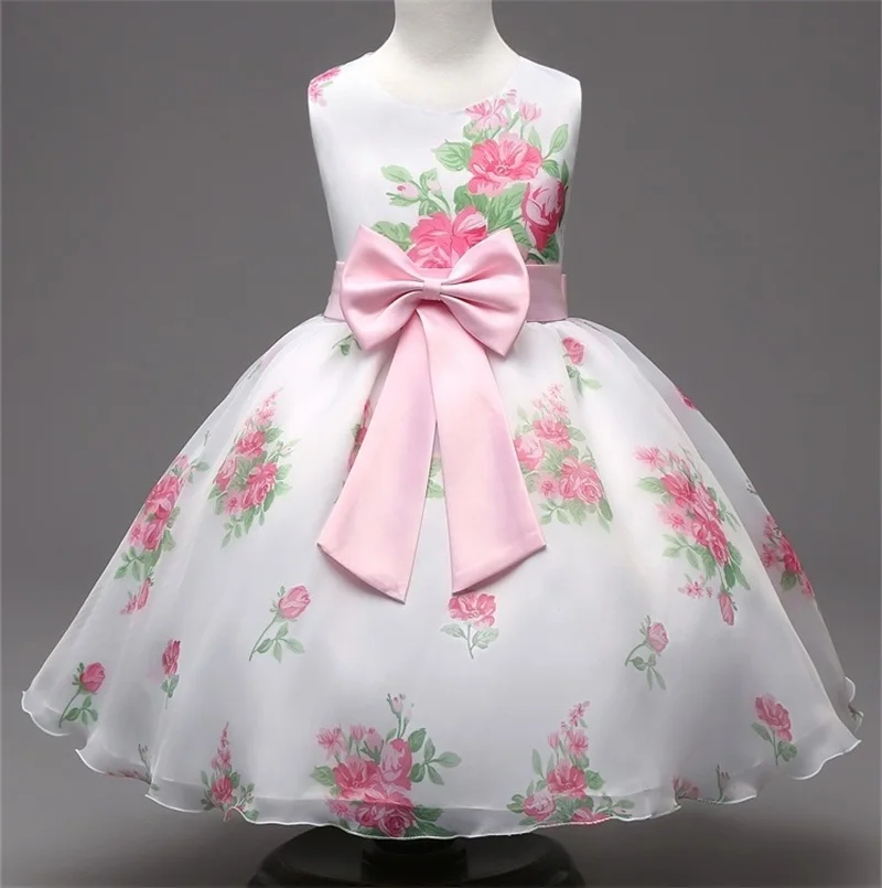 Princess Dress Girls Clothes Brand Baby Girls Dress Flower Printed
