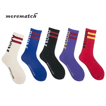 

Morematch 1Pair Autumn Winter Men Sock Lettering BOOM Cotton Socks Men Trend Street Dance Skateboard Socks 5 Colors Optional