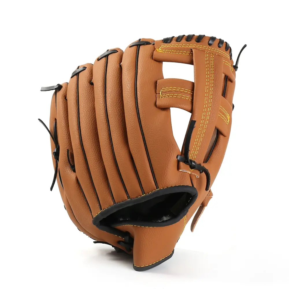 Спорт на открытом воздухе бейсбольная перчатка Софтбол тренировочное оборудование Инфилд кувшин бейсбольные перчатки кожа коричневый тренировочный софтбол перчатки