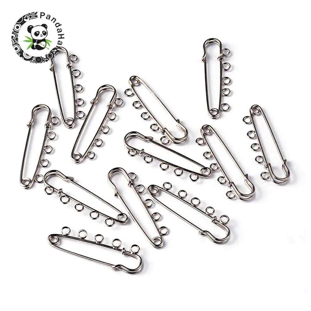 200pcs Platinum Color Iron Kilt Pins Jewelry Findings