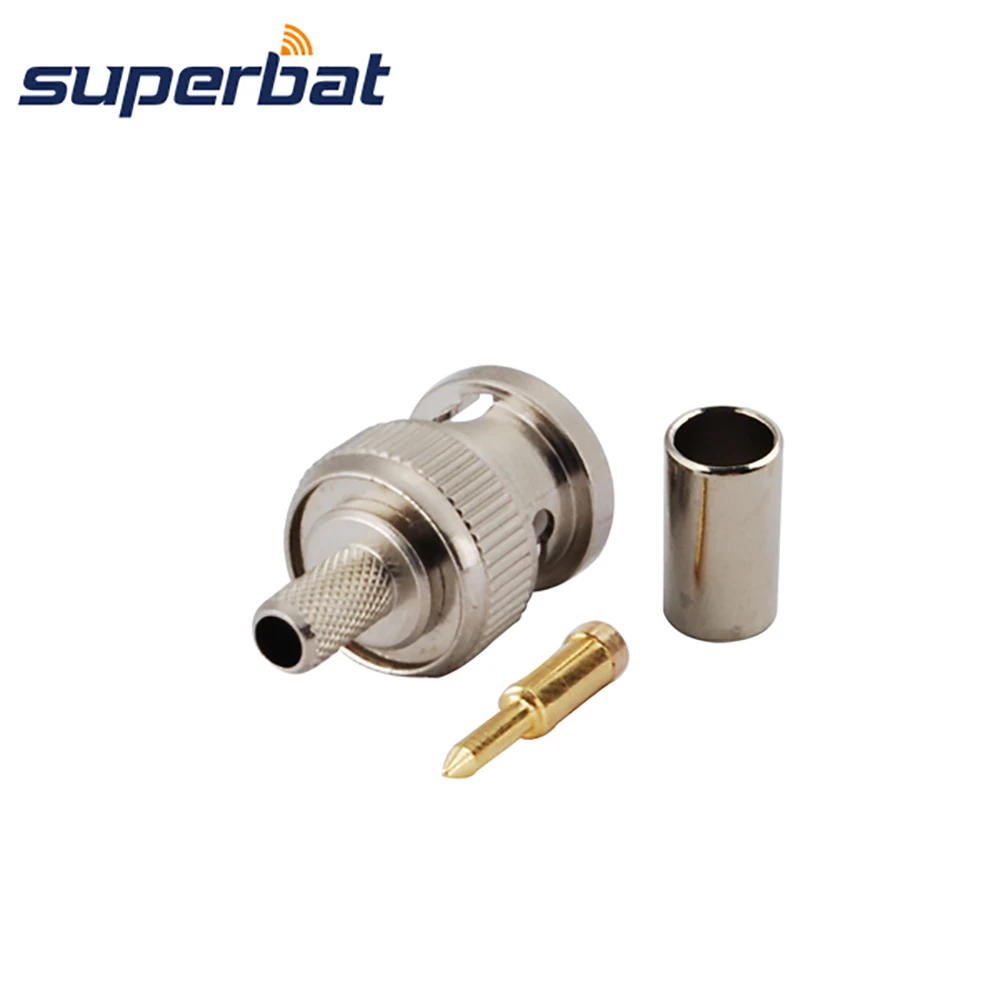 Superbat BNC припой штекер обжимной для KSR195 RG58 RG142 RG400 кабель прямой RF разъем|plug male|plug