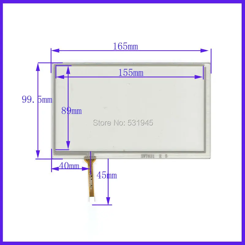 

ZhiYuSun New 7Inch Touch Screen 165mm*99.5mm for 7 GPS GLASS 165*99.5 for tble compatible XWT631 for soling gps touch