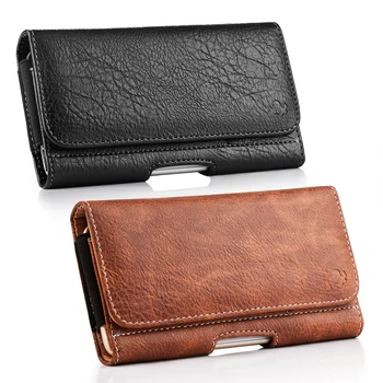 Universal Pouch Wallet Case 6.3/5.5/4.7 inch Waist Bag Magnetic Horizontal Phone Cover for iPhone X 8 7 Phone Belt Holster Clip 5
