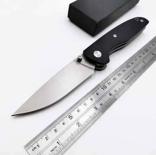 Шарикоподшипник складной нож D2 Порошок сталь лезвие G10 Ручка Открытый Отдых выживания подарок ножи Охота тактический EDC инструменты - Цвет: Black