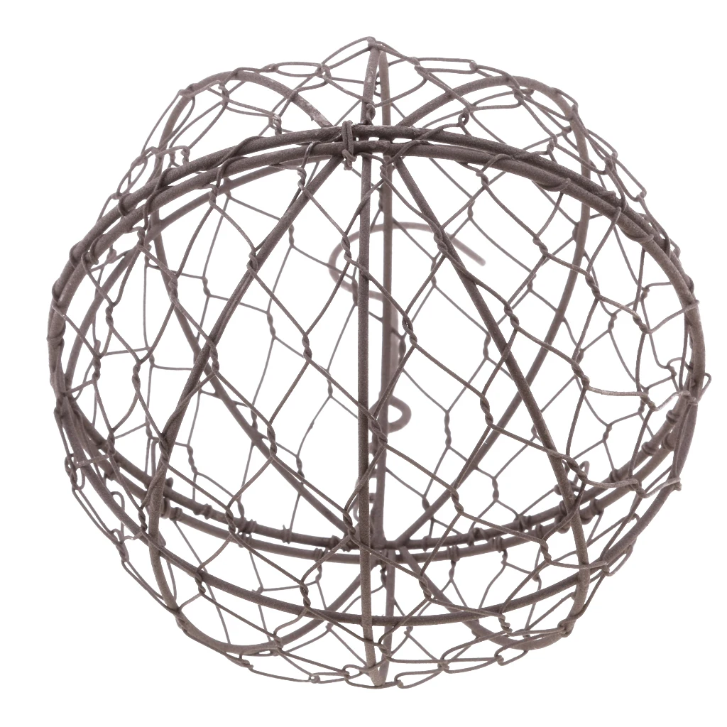 2Pcs Rustic Romantic Iron Frame Ball Shape Succulent Pot Hanging Pot 15cm
